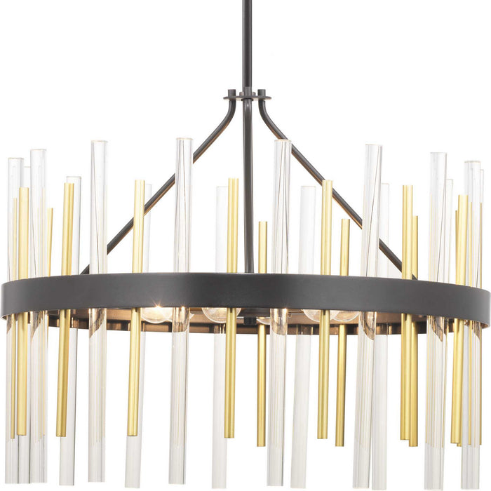 Myhouse Lighting Progress Lighting - P400176-031 - Six Light Chandelier - Orrizo - Black