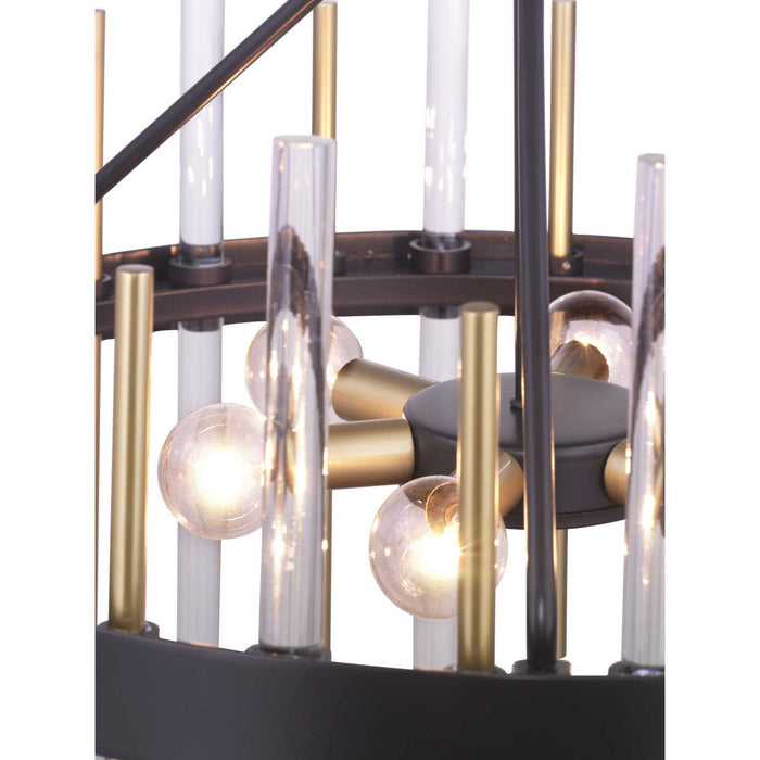 Myhouse Lighting Progress Lighting - P400176-031 - Six Light Chandelier - Orrizo - Black