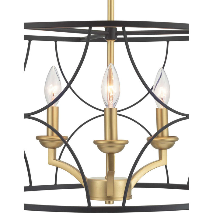 Myhouse Lighting Progress Lighting - P400177-031 - Three Light Chandelier - Landree - Black