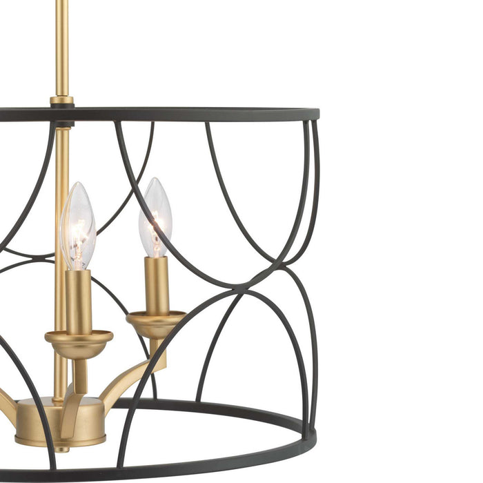 Myhouse Lighting Progress Lighting - P400177-031 - Three Light Chandelier - Landree - Black