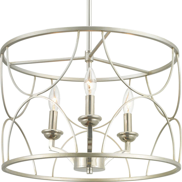 Myhouse Lighting Progress Lighting - P400177-134 - Three Light Chandelier - Landree - Silver Ridge