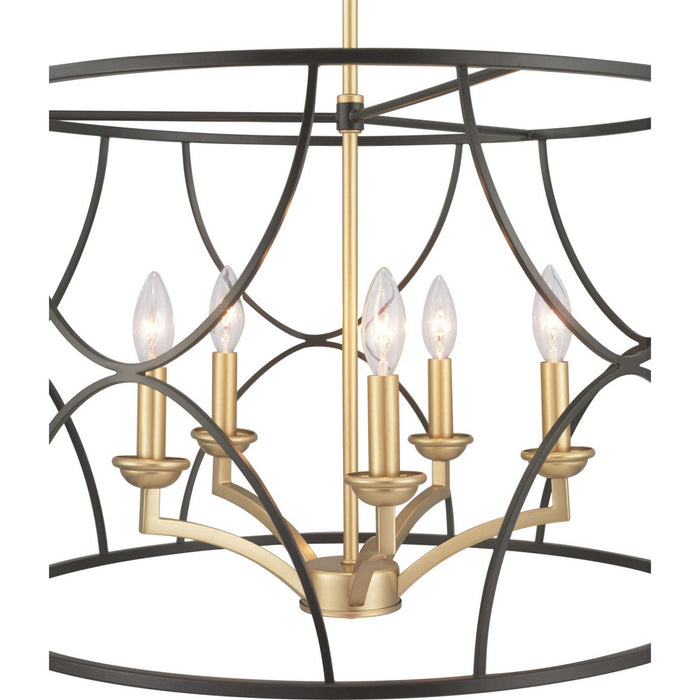 Myhouse Lighting Progress Lighting - P400178-031 - Five Light Chandelier - Landree - Black