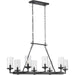 Myhouse Lighting Progress Lighting - P400180-143 - Eight Light Chandelier - Gresham - Graphite