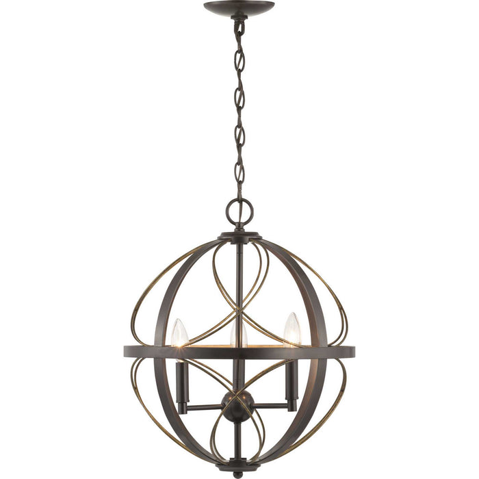 Myhouse Lighting Progress Lighting - P500068-020 - Three Light Pendant - Brandywine - Antique Bronze