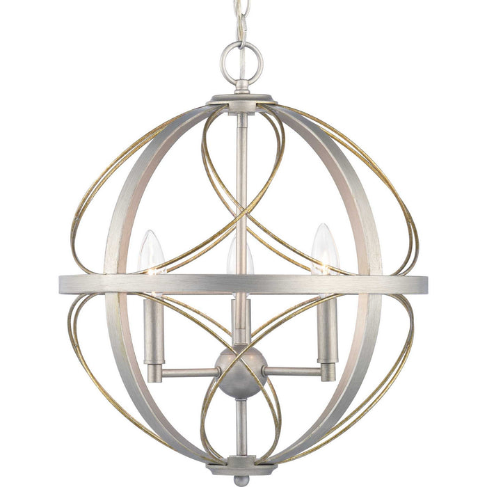 Myhouse Lighting Progress Lighting - P500068-134 - Three Light Pendant - Brandywine - Silver Ridge