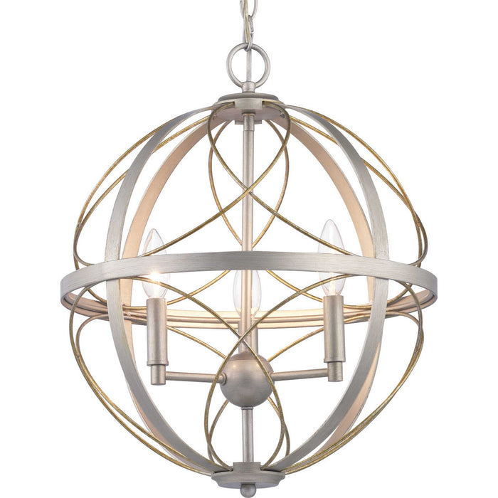 Myhouse Lighting Progress Lighting - P500068-134 - Three Light Pendant - Brandywine - Silver Ridge