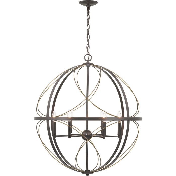 Myhouse Lighting Progress Lighting - P500069-020 - Six Light Pendant - Brandywine - Antique Bronze