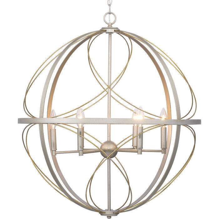 Myhouse Lighting Progress Lighting - P500069-134 - Six Light Pendant - Brandywine - Silver Ridge