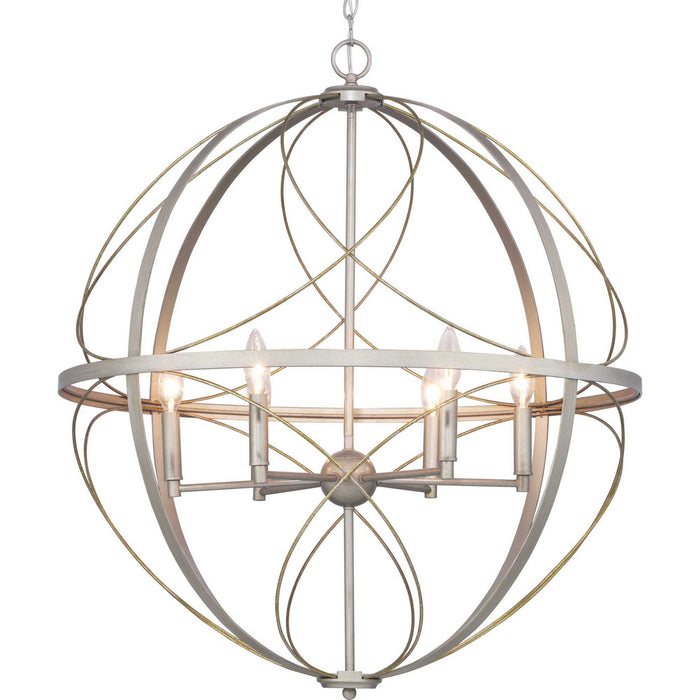 Myhouse Lighting Progress Lighting - P500069-134 - Six Light Pendant - Brandywine - Silver Ridge