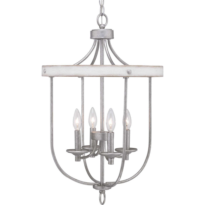 Myhouse Lighting Progress Lighting - P500157-141 - Four Light Foyer Pendant - Gulliver - Galvanized Finish