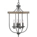 Myhouse Lighting Progress Lighting - P500157-143 - Four Light Foyer Pendant - Gulliver - Graphite