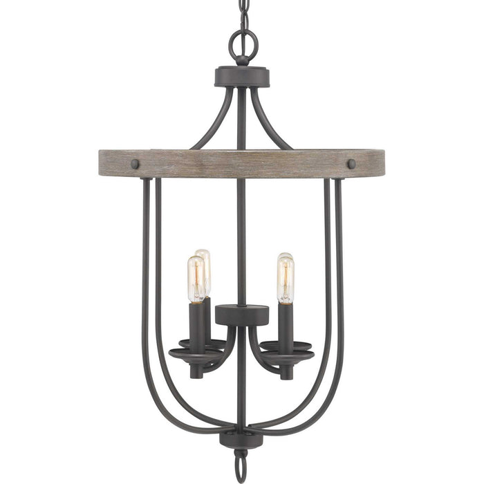 Myhouse Lighting Progress Lighting - P500157-143 - Four Light Foyer Pendant - Gulliver - Graphite