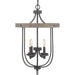 Myhouse Lighting Progress Lighting - P500157-143 - Four Light Foyer Pendant - Gulliver - Graphite