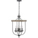 Myhouse Lighting Progress Lighting - P500157-143 - Four Light Foyer Pendant - Gulliver - Graphite