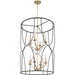 Myhouse Lighting Progress Lighting - P500177-031 - Eight Light Foyer Pendant - Landree - Black