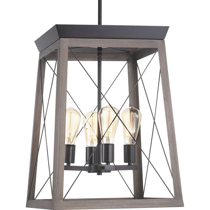 Myhouse Lighting Progress Lighting - P500178-020 - Four Light Foyer Pendant - Briarwood - Antique Bronze