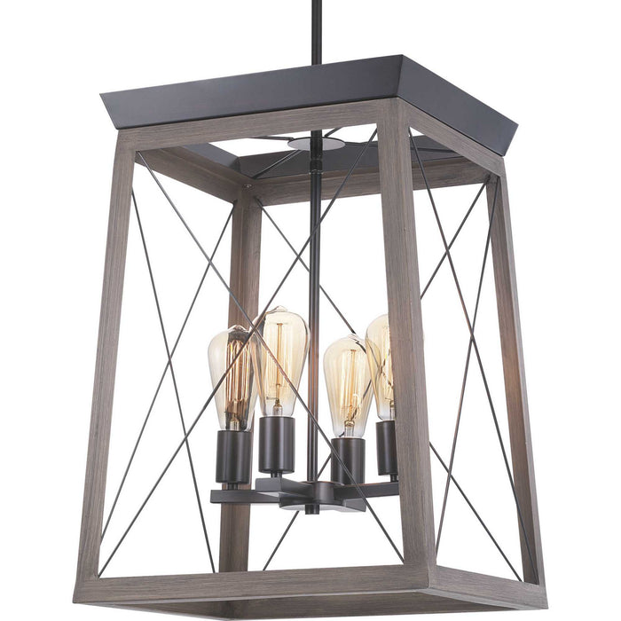 Myhouse Lighting Progress Lighting - P500178-020 - Four Light Foyer Pendant - Briarwood - Antique Bronze