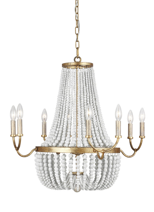 Myhouse Lighting Generation Lighting - F3280/8ADB - Eight Light Chandelier - Marielle - Antique Gild