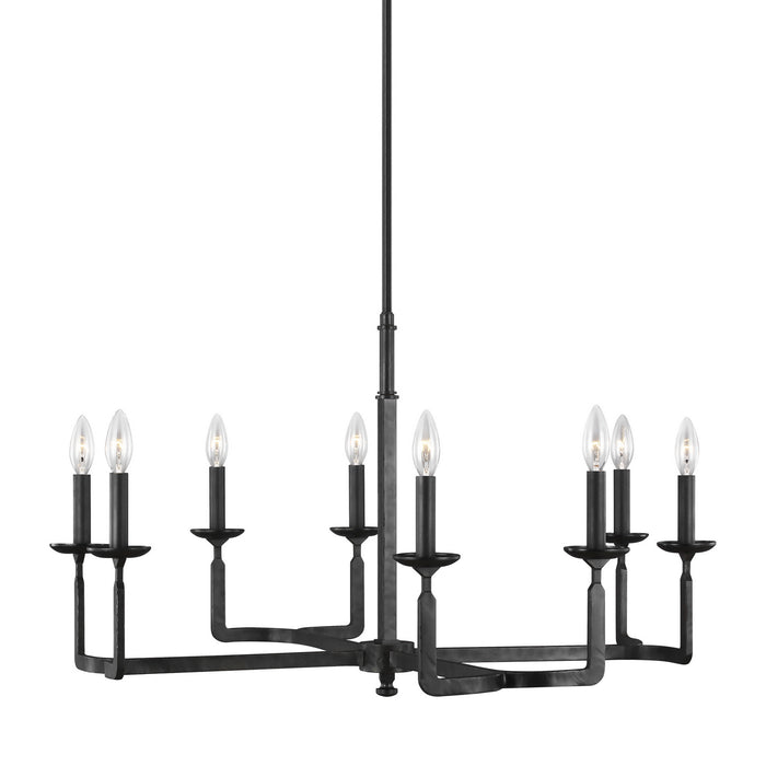 Myhouse Lighting Generation Lighting - F3291/8AI - Eight Light Chandelier - Ansley - Aged Iron