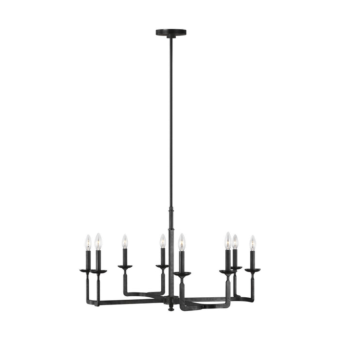 Myhouse Lighting Generation Lighting - F3291/8AI - Eight Light Chandelier - Ansley - Aged Iron