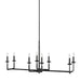 Myhouse Lighting Generation Lighting - F3292/8AI - Eight Light Linear Chandelier - Ansley - Aged Iron