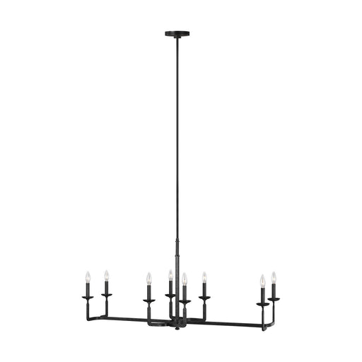 Myhouse Lighting Generation Lighting - F3292/8AI - Eight Light Linear Chandelier - Ansley - Aged Iron