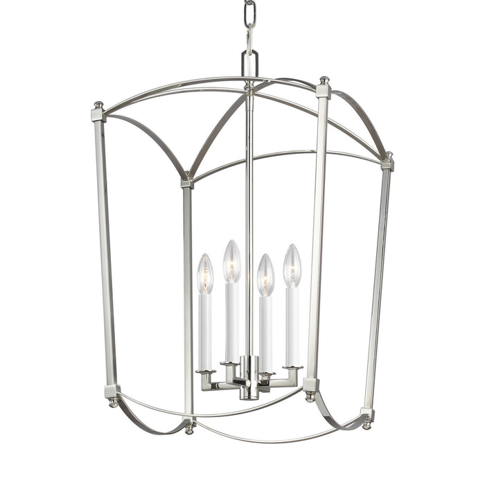 Myhouse Lighting Visual Comfort Studio - F3322/4PN - Four Light Lantern - Thayer - Polished Nickel