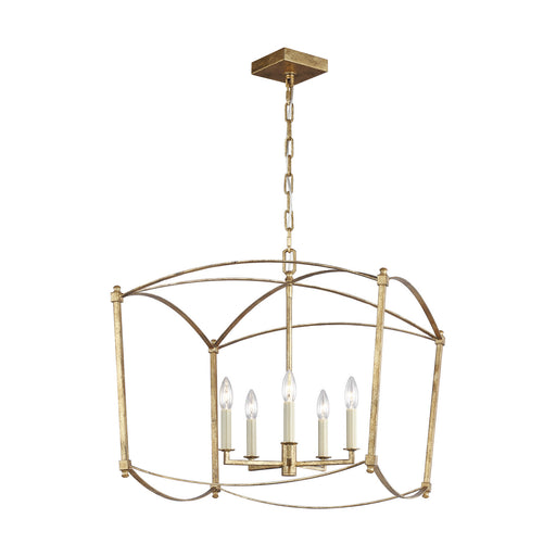 Myhouse Lighting Visual Comfort Studio - F3325/5ADB - Five Light Lantern - Thayer - Antique Gild