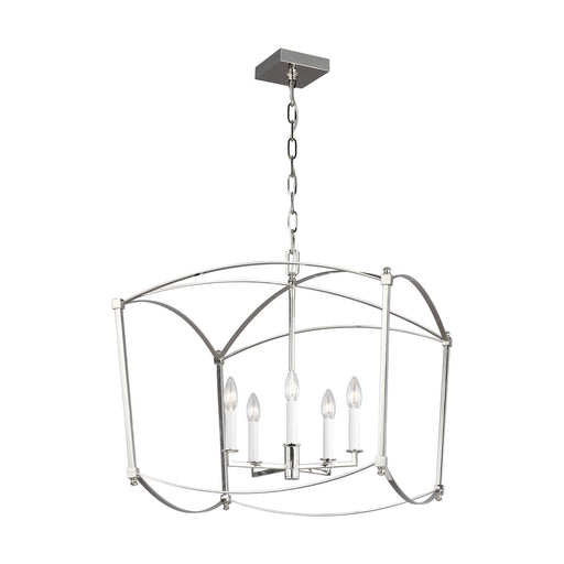 Myhouse Lighting Visual Comfort Studio - F3325/5PN - Five Light Lantern - Thayer - Polished Nickel