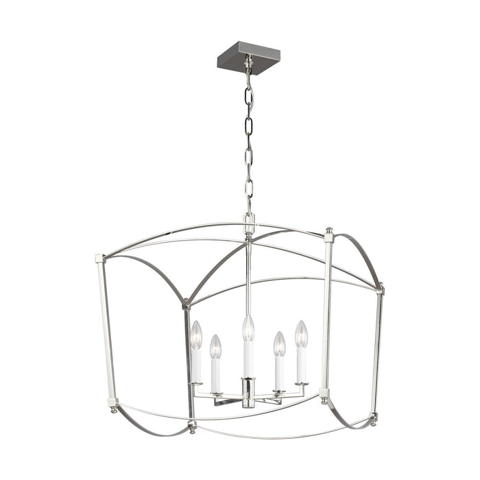 Myhouse Lighting Visual Comfort Studio - F3325/5PN - Five Light Lantern - Thayer - Polished Nickel