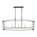 Myhouse Lighting Visual Comfort Studio - F3326/5SMS - Five Light Linear Chandelier - Thayer - Smith Steel