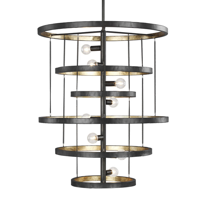 Myhouse Lighting Generation Lighting - F3341/8AI/ADB - Eight Light Chandelier - Celeste - Aged Iron