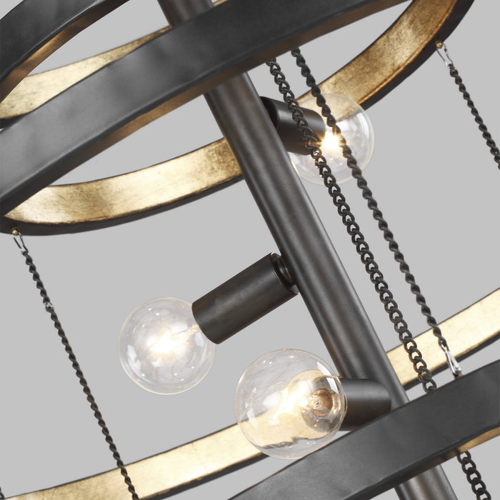 Myhouse Lighting Generation Lighting - F3341/8AI/ADB - Eight Light Chandelier - Celeste - Aged Iron