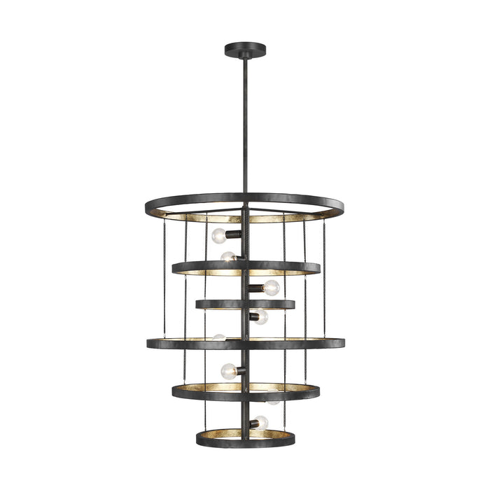 Myhouse Lighting Generation Lighting - F3341/8AI/ADB - Eight Light Chandelier - Celeste - Aged Iron