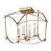 Myhouse Lighting Visual Comfort Studio - SF350ADB - Four Light Semi-Flush Mount - Thayer - Antique Gild