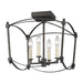 Myhouse Lighting Visual Comfort Studio - SF350SMS - Four Light Semi-Flush Mount - Thayer - Smith Steel