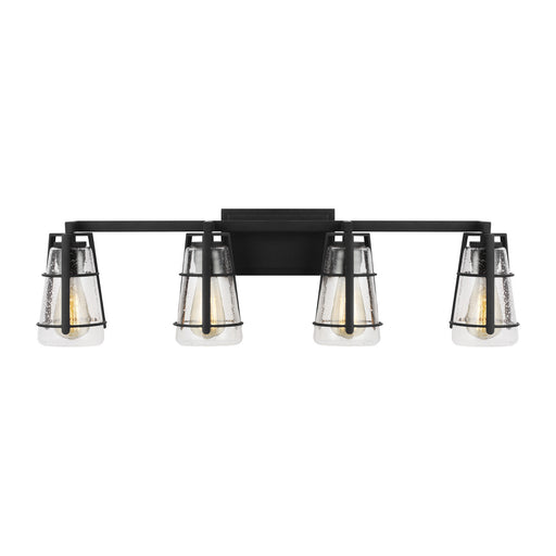 Myhouse Lighting Generation Lighting - VS2474MBK - Four Light Vanity - Adelaide - Midnight Black