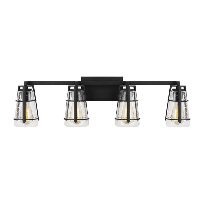 Myhouse Lighting Generation Lighting - VS2474MBK - Four Light Vanity - Adelaide - Midnight Black