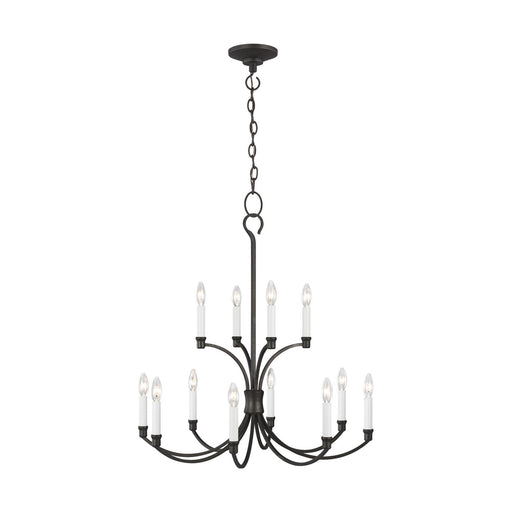 Myhouse Lighting Visual Comfort Studio - CC10612SMS - 12 Light Chandelier - Westerly - Smith Steel