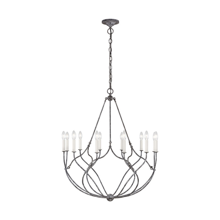 Myhouse Lighting Visual Comfort Studio - CC11212WGV - 12 Light Chandelier - Richmond - Weathered Galvanized