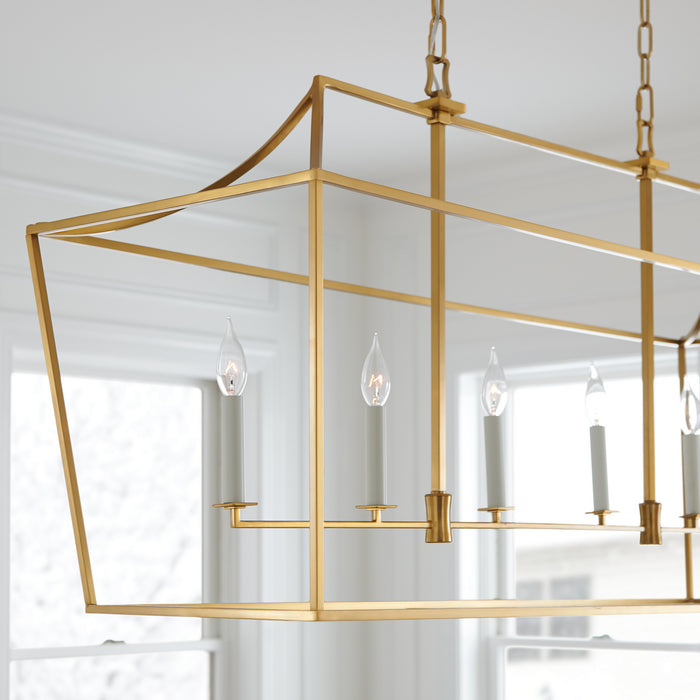 Myhouse Lighting Visual Comfort Studio - CC1036BBS - Six Light Linear Lantern - Southold - Burnished Brass