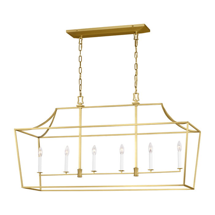 Myhouse Lighting Visual Comfort Studio - CC1036BBS - Six Light Linear Lantern - Southold - Burnished Brass