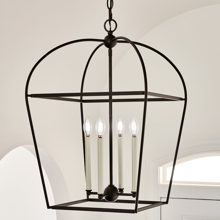 Myhouse Lighting Visual Comfort Studio - CC1094SMS - Four Light Lantern - Stonington - Smith Steel