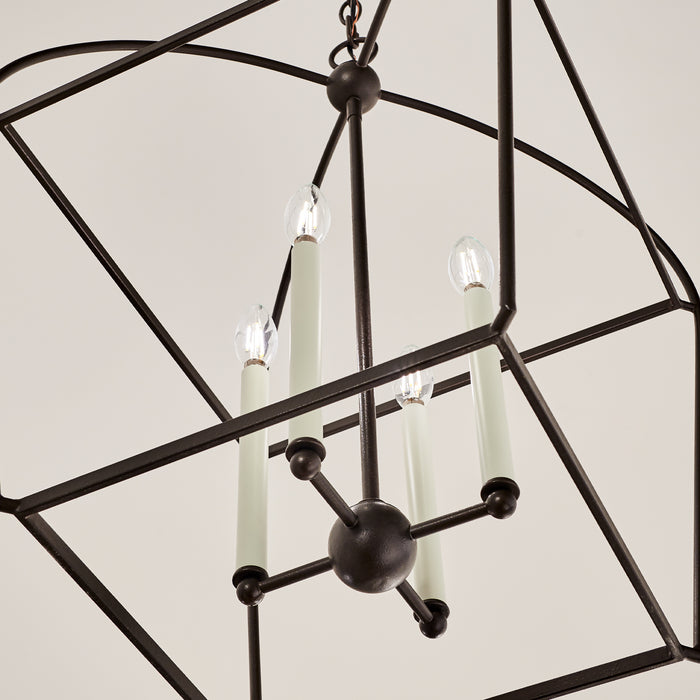 Myhouse Lighting Visual Comfort Studio - CC1094SMS - Four Light Lantern - Stonington - Smith Steel