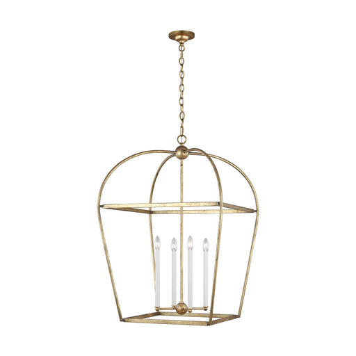 Myhouse Lighting Visual Comfort Studio - CC1104ADB - Four Light Lantern - Stonington - Antique Gild