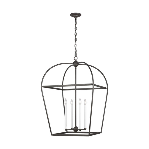 Myhouse Lighting Visual Comfort Studio - CC1104SMS - Four Light Lantern - Stonington - Smith Steel