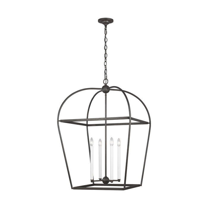 Myhouse Lighting Visual Comfort Studio - CC1104SMS - Four Light Lantern - Stonington - Smith Steel