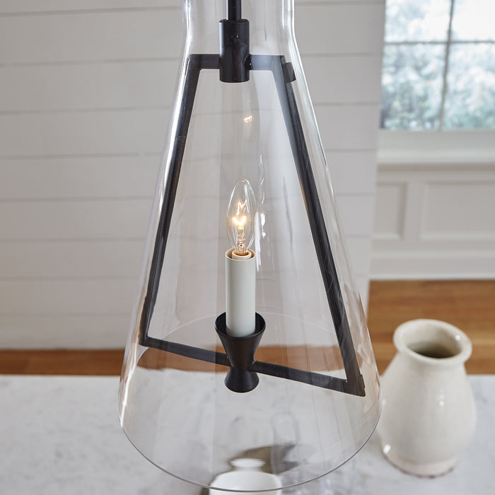 Myhouse Lighting Visual Comfort Studio - CP1081AI - One Light Pendant - Keystone - Aged Iron