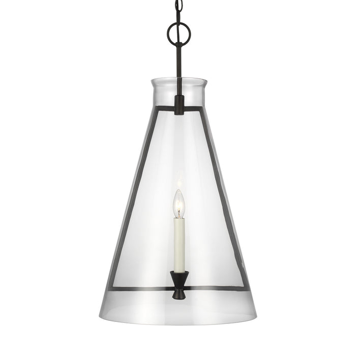 Myhouse Lighting Visual Comfort Studio - CP1091AI - One Light Pendant - Keystone - Aged Iron