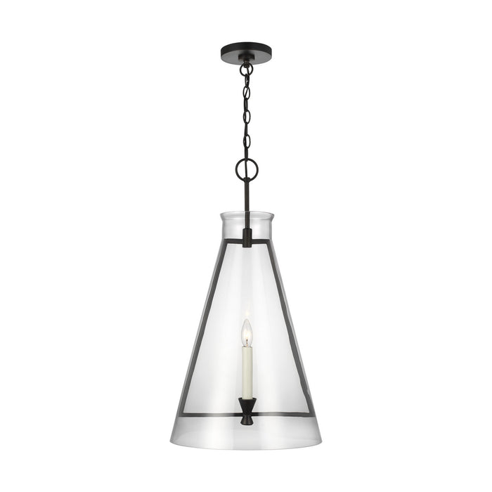 Myhouse Lighting Visual Comfort Studio - CP1091AI - One Light Pendant - Keystone - Aged Iron